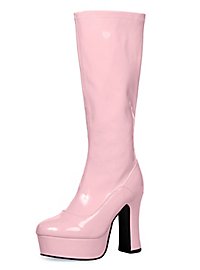 Plateau Stiefel mit Reißverschluss rosa