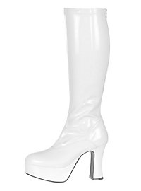 Platform Boots with Zipper white