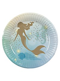 Platos De Papel Sirena 10 Piezas