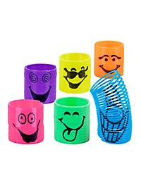 Plumes Slinky souriantes de différentes couleurs, 6 pièces
