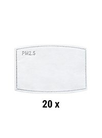 PM 2.5 Filtres pour masques en tissu - 20 pièces