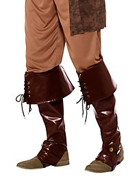 Polainas De Cuero Sintético Con Hebillas Marrones