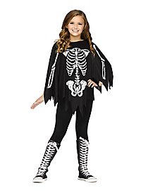 Poncho squelette pour enfants