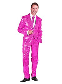 Pop singer sequined suit pink costume