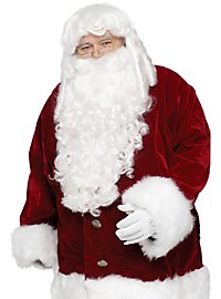 Professionelles Weihnachtsmann Bart- und Perücken-Set