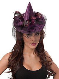 Purple witch hat hair clip