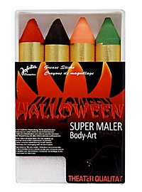 Quatre crayons de maquillage d'Halloween extra épais