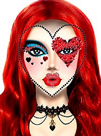 Queen of Hearts Face Jewels Glitter Face Jewelry