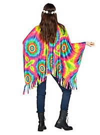 Rainbow batik poncho