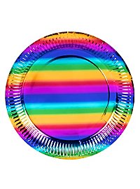 Rainbow paper plates 6 pieces