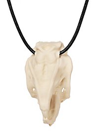 Rat skull pendant with leather tong (7cm)