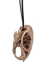 Rat skull pendant with leather tong (7cm)