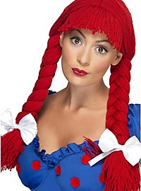 Red doll head wig