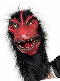 Red fur monster hand puppet