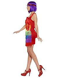 Regenbogen Flapper Kostüm