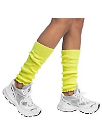 Retro leg warmers neon-yellow
