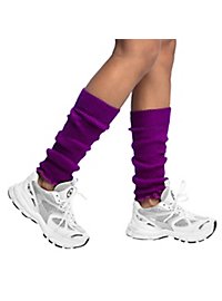 Retro leg warmers purple