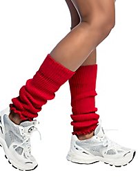 Retro leg warmers red