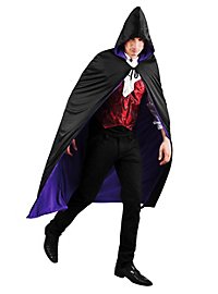 Hooded cape black-purple to turn around