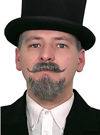 Ridderskæg Sæt - Professionel Skægkombination Med Fipskæg Og Overskæg Med Ægte Hår Andel