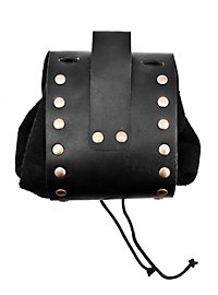 Riveted Leather Belt Pouch black 