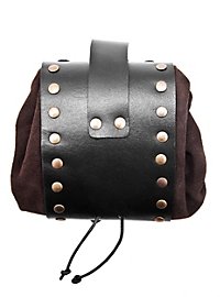 Riveted Leather Belt Pouch brown 