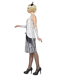 Robe de déguisement de Charleston des années 20 argentée