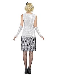 Robe de déguisement de Charleston des années 20 argentée