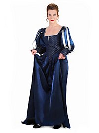Robe de mousquetaire bleue pour femme