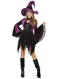 Robe de sorcière en velours violet