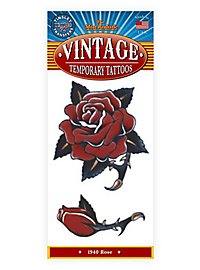 Rose Vintage Klebe-Tattoo