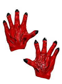 Rote Monsterhände aus Latex