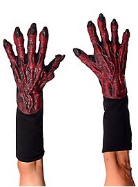 Rote Teufelshände Handschuhe
