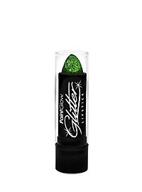 Rouge à lèvres pailleté vert