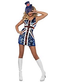 Rule Britannia 60s mini-robe à paillettes