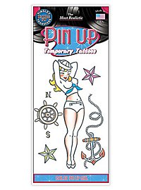 Sailor Pin Up Girl Temporary Tattoo