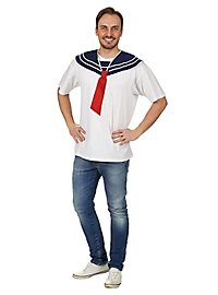 Sailor shirt with blue collar