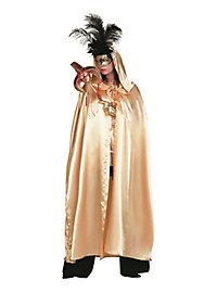 Satin hooded cape gold