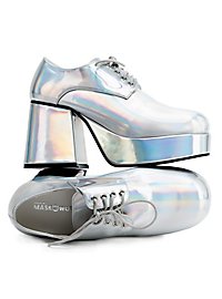 Scarpe con plateau da uomo argento