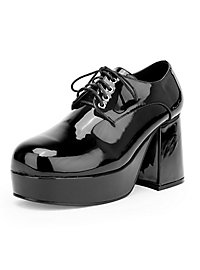 Scarpe con plateau da uomo nere