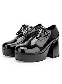 Scarpe con plateau da uomo nere