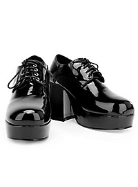 Scarpe con plateau da uomo nere