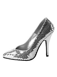 Scarpe di paillettes argento