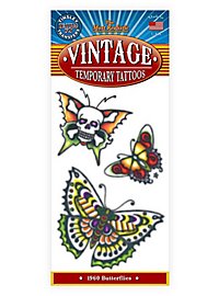 Schmetterlinge Vintage Klebe-Tattoo