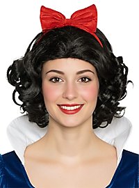 Schneewittchen Perücke mit Schleife