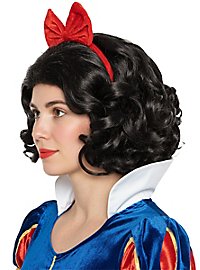 Schneewittchen Perücke mit Schleife