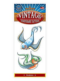 Schwalben Vintage Klebe-Tattoo