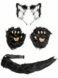Schwarze Katze Kostümset