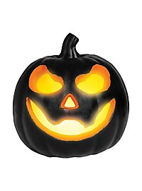 Schwarze Kürbislampe aus Styropor