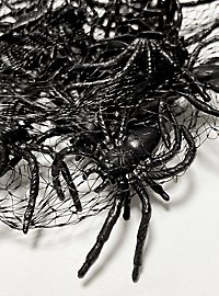 Schwarze Spinnen Halloween Deko 15 Stück